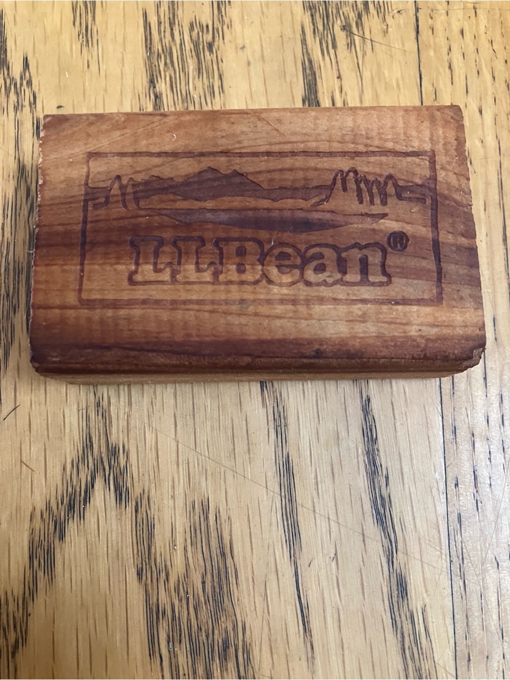 Ll Bean Vintage Cedar Wood Block Used 3x2x1" Anti Moth Clothing Preserver